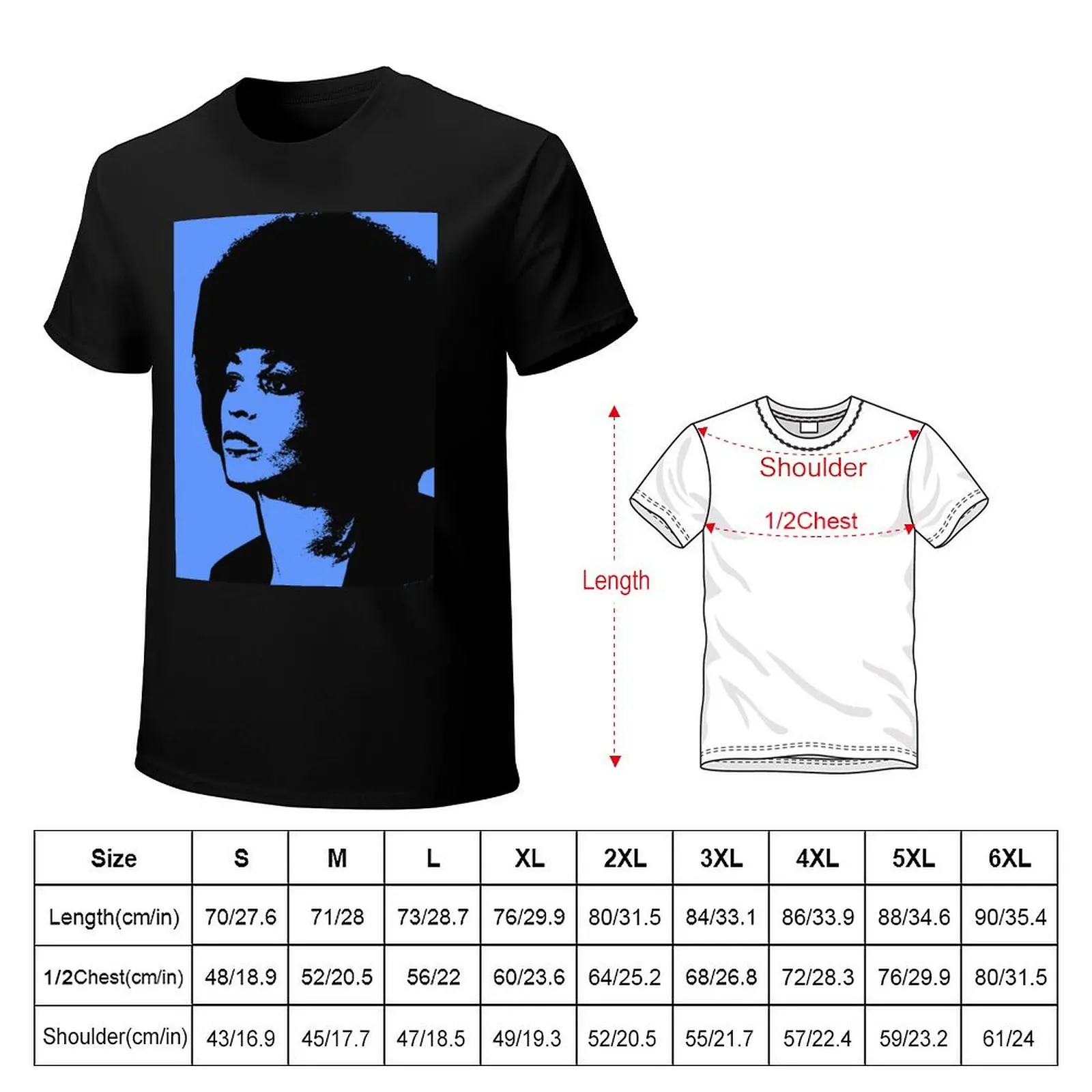 ANGELA DAVIS (BLUE) T-Shirt Utility Casual Work T-Shirt