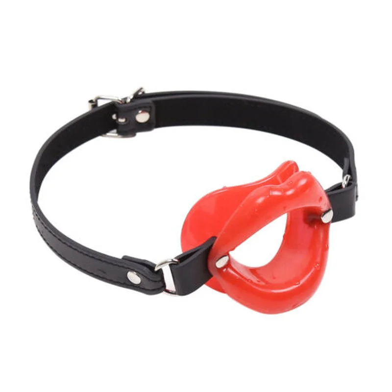 Red Silicone Lips Sex Slave O Ring Open Mouth Gag Oral Bdsm Bondage Restraint Roleplay Erotic Toy Sex Toy for Couples