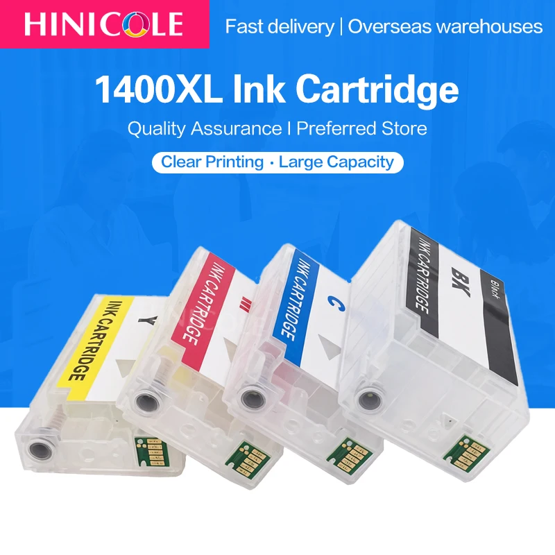 4Color PGI-1400 PGI1400 Refillable Ink Cartridge 1400XL with ARC Chip Use for Canon MAXIFY MB2340 MB2040 MB2140 MB2740 Printer