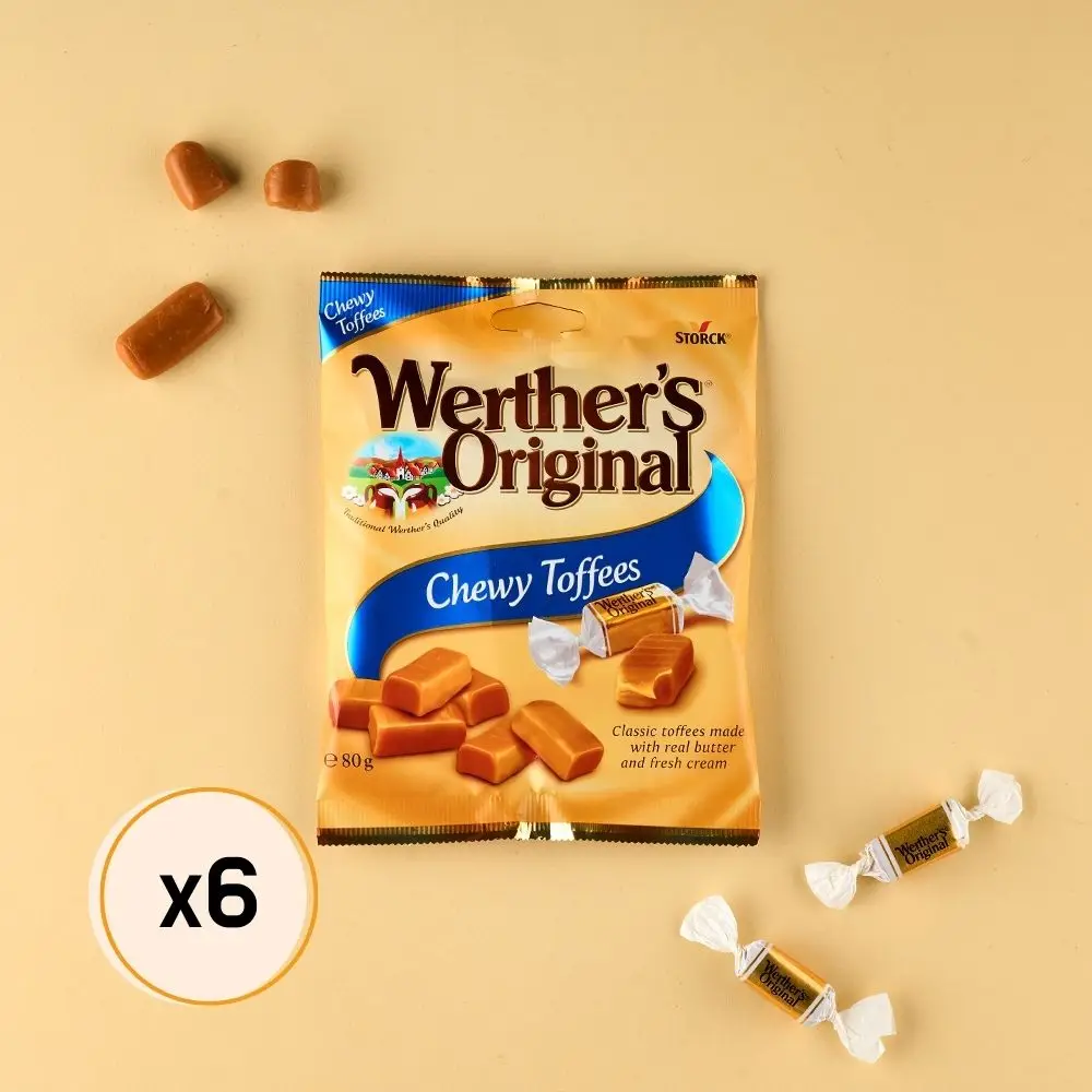 Stock Weathers Original Chui Toffee Karamell Soft Candy Candy 80G*6St
