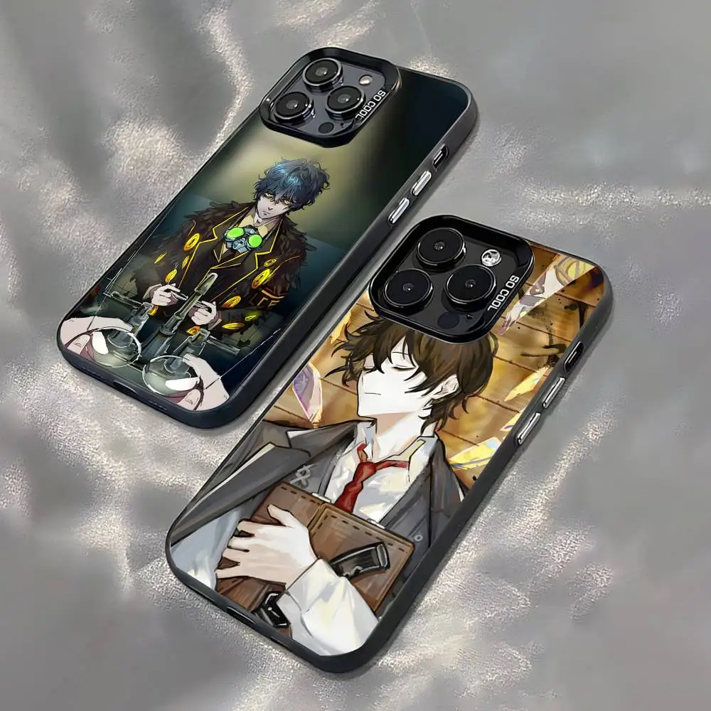 

Game L-Limbus Company Phone Case For iPhone 17,16,15,14,13,12,11,Pro,Max,Plus,Black Matte Shockproof Cover