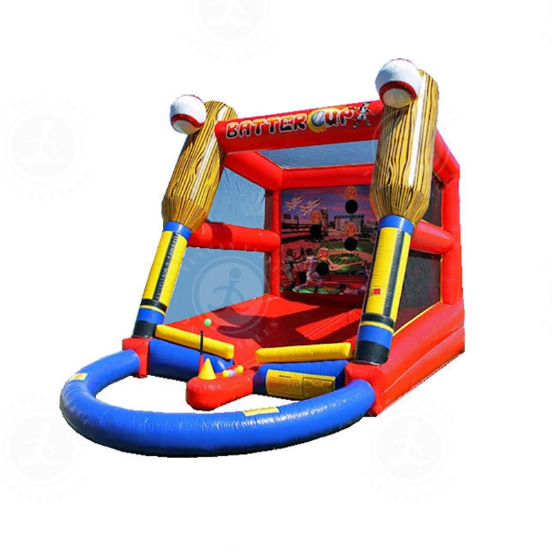 Commercial Outdoor Adult Kids Carnival Games Inflatables Baseball Games Batter up Interactive Sports Game for Party