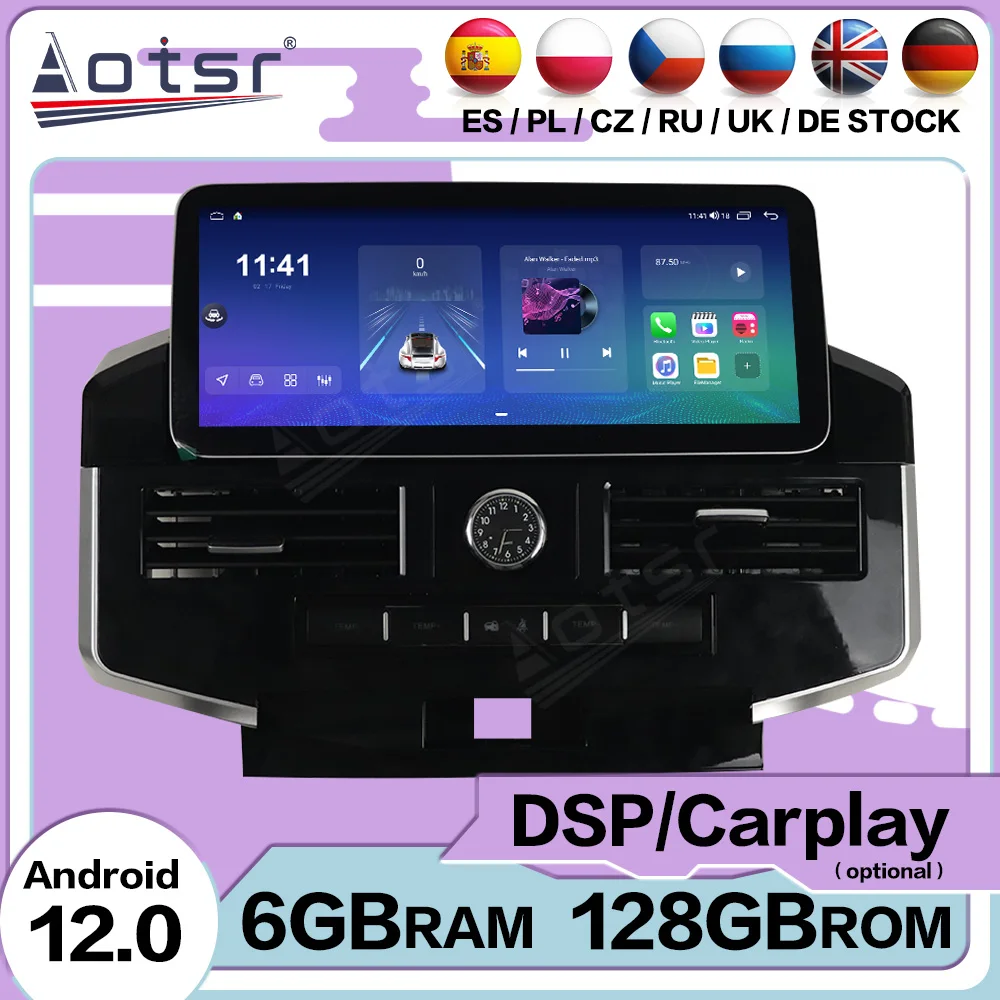 

Мультимедийный радиоприемник с сенсорным экраном, Android 12, для Toyota Land Cruiser 2007, 2008, 2009, 2010, 2011, 2012-2022, GPS