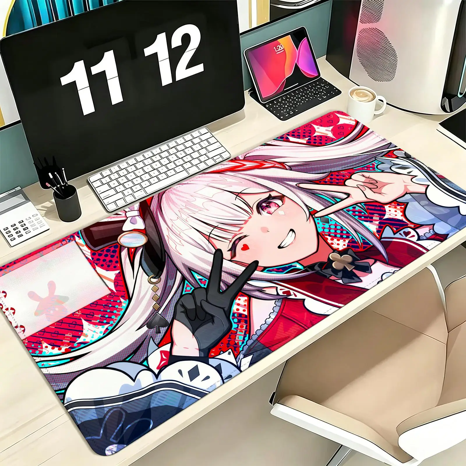 Honkai Star Rail Sparxie Pro E-Sports Gaming Mousepad Extra Large Non-Slip Stitched Edge Keyboard Laptop Desk Mat For PC Gamer