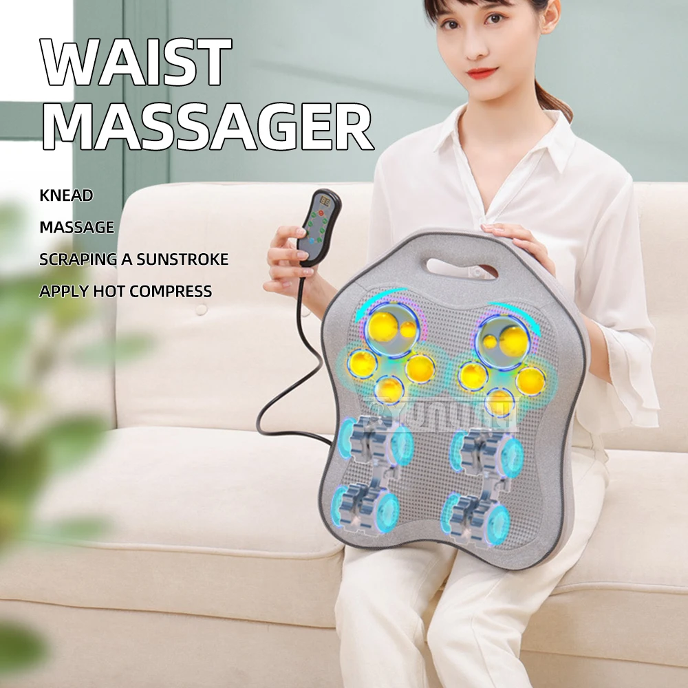 

Электрическая массажная подушка для всего тела, массажер для шеи, поясницы, талии, домашняя терапия, облегчение боли, съемный