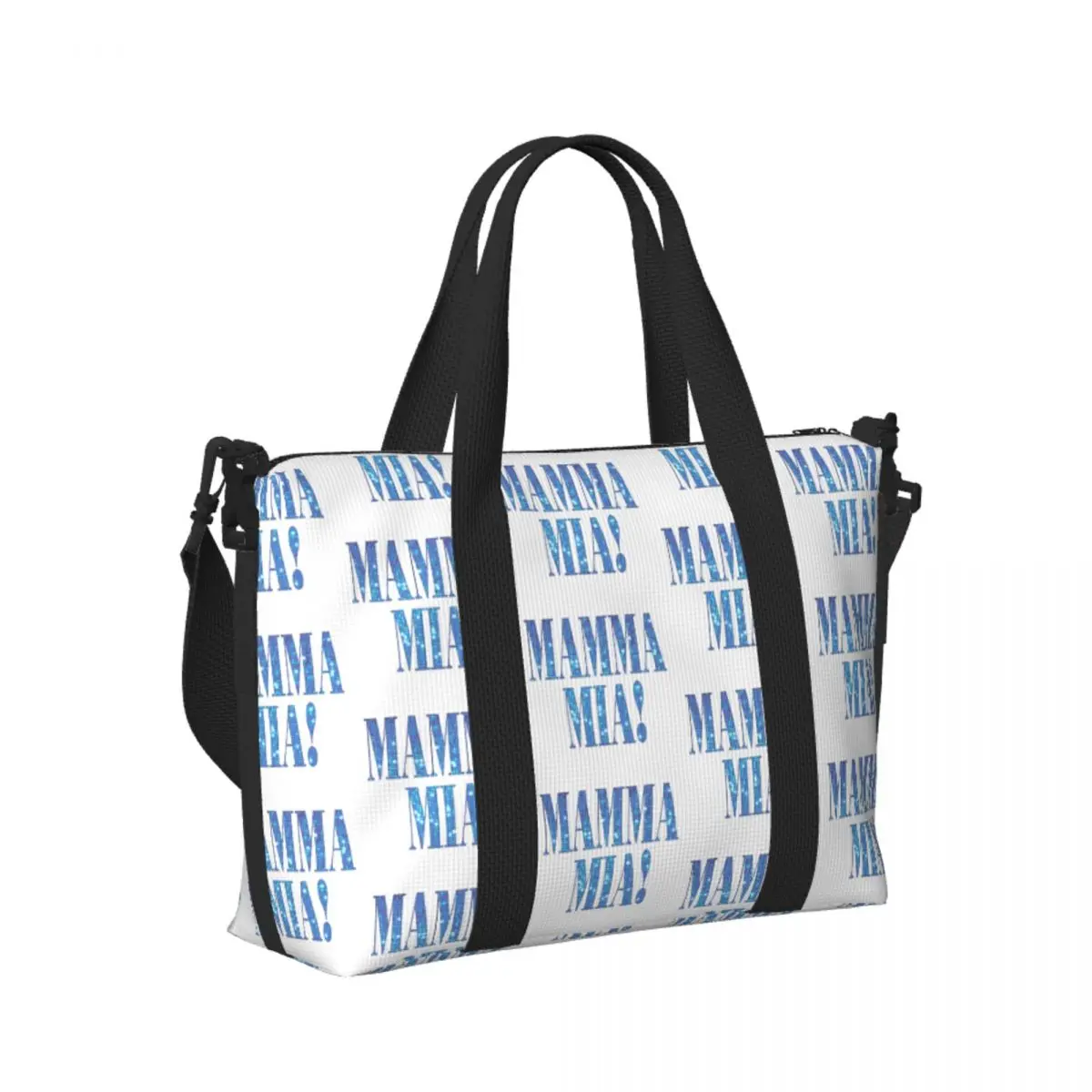 

Custom Mamma Mia -disco Beach Travel Bag Large Capacity Tote Bags for Gym Yoga Women Shopping Duffle Shoulder Bag