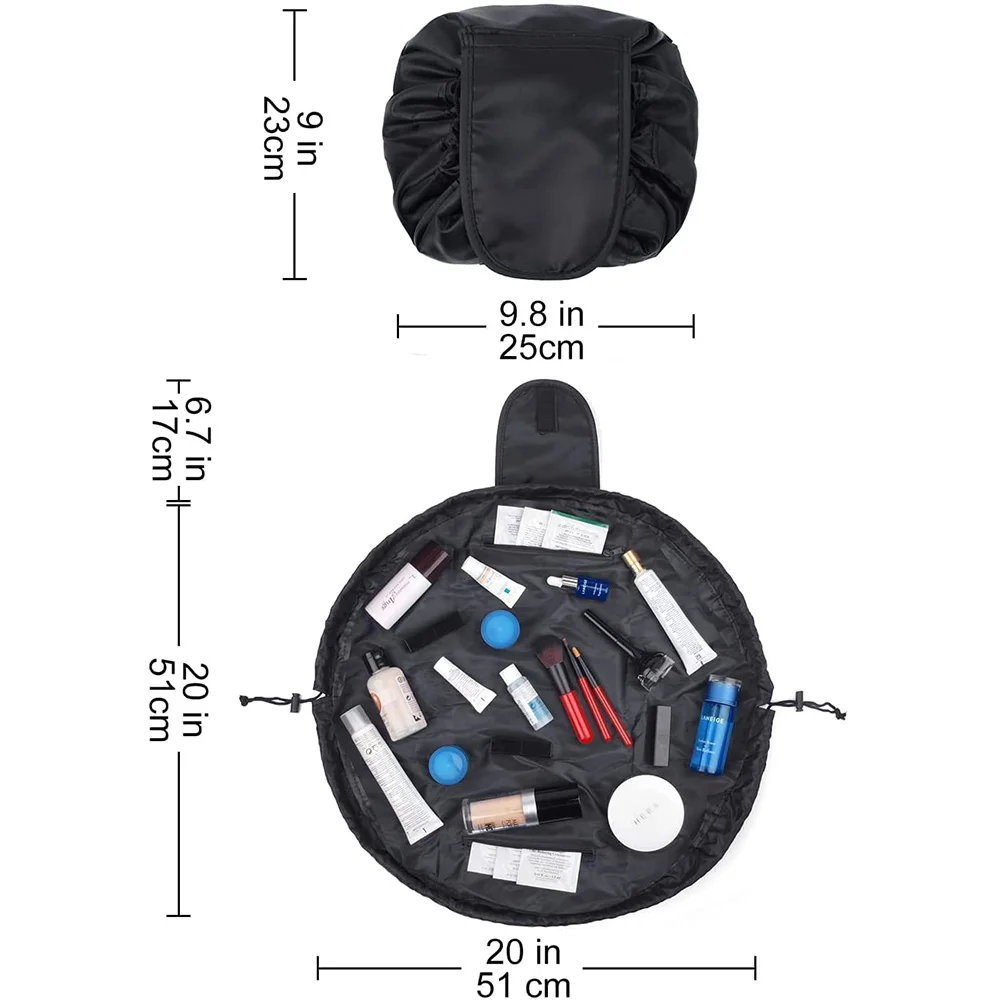 Saco cosmético de cordão preguiçoso saco de viagem artefato lavagem armazenamento saco de maquiagem banheiro moda feminina constelação impressão organizador