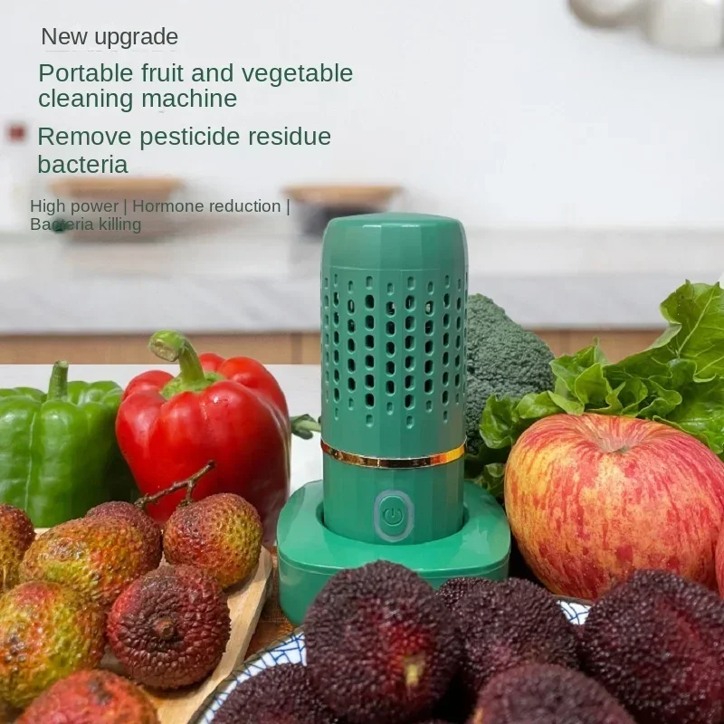 Protable ultrasuoni frutta verdura lavatrice capsula detergente per alimenti senza fili adatto Picnic all'aperto frutta purificatore di cibo