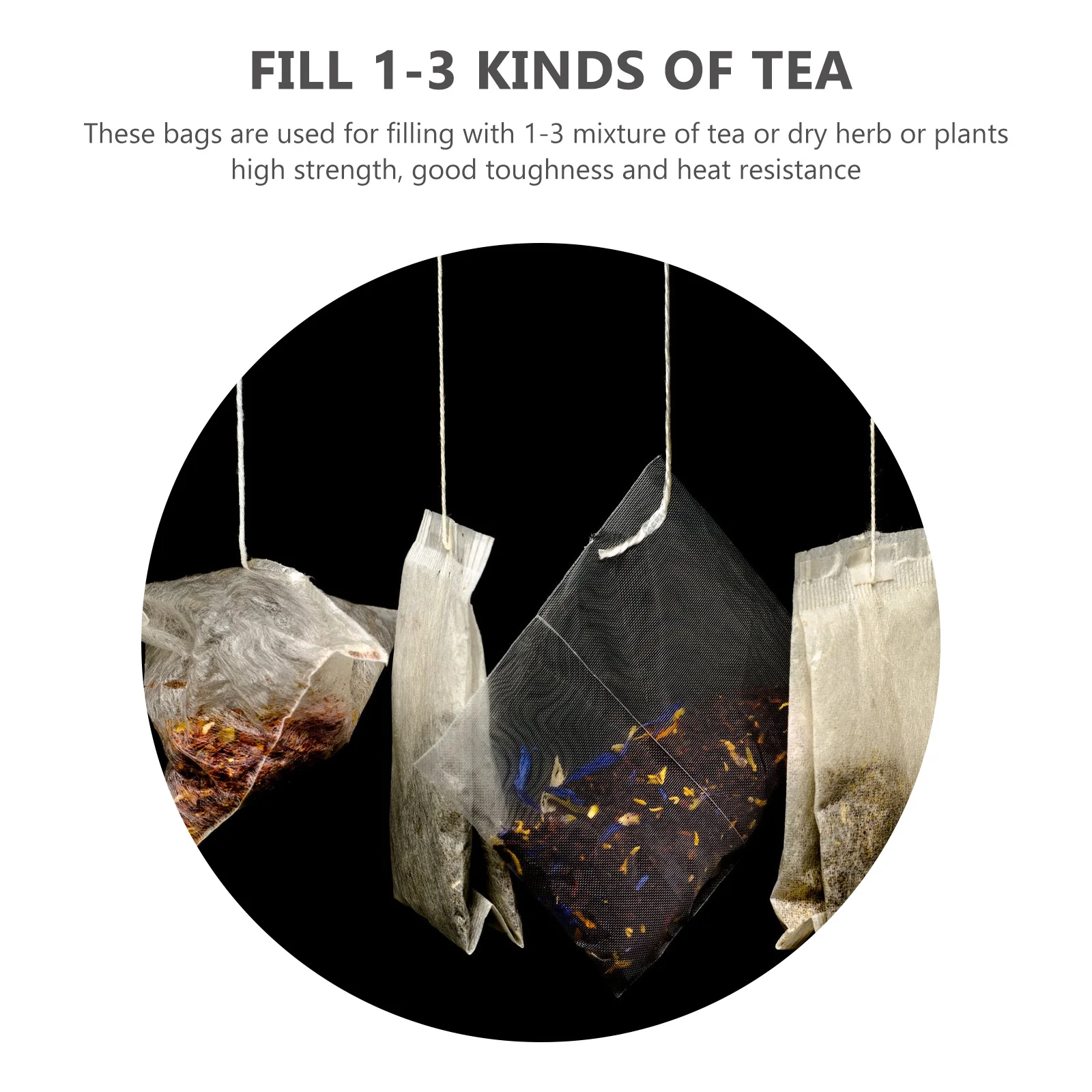 

400pcs Herbal Tea Bags Disposable Non-Woven Filter Pouches For Loose Leaf Tea Infusion Boil Proof String Closure Easy Clean