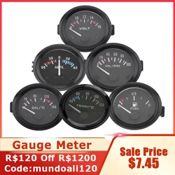 Universal 2 Inch 52mm Car Ammeter Voltmeter 60-0-60 AMP Gauge Volt Meter for Boat Truck ATV AMP Meter Measure for Cars