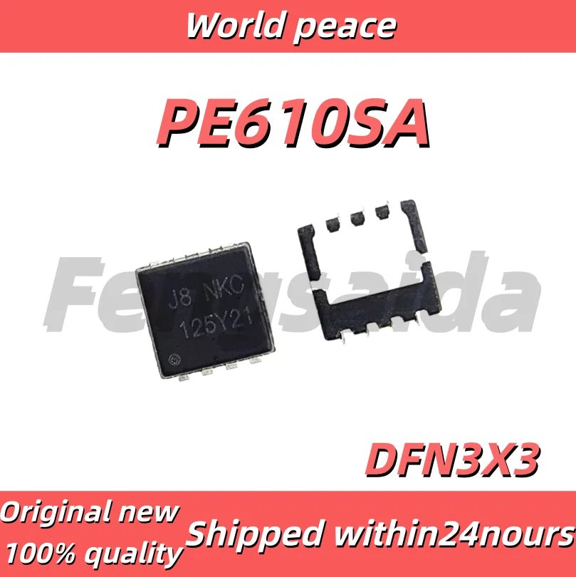 (1-10 pieces) 100% brand new PE610SA SMD DFN3X3-8 printing J8 GUC single N-channel 30V 62A field-effect transistor