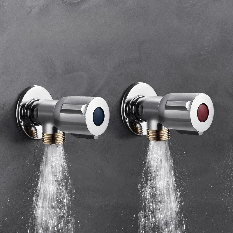 

Запорный клапан для горячей и холодной воды, высококачественный быстрооткрывающийся кран для ванной комнаты, кухни, туалета, раковины, 1/2 медный угловой запорный клапан