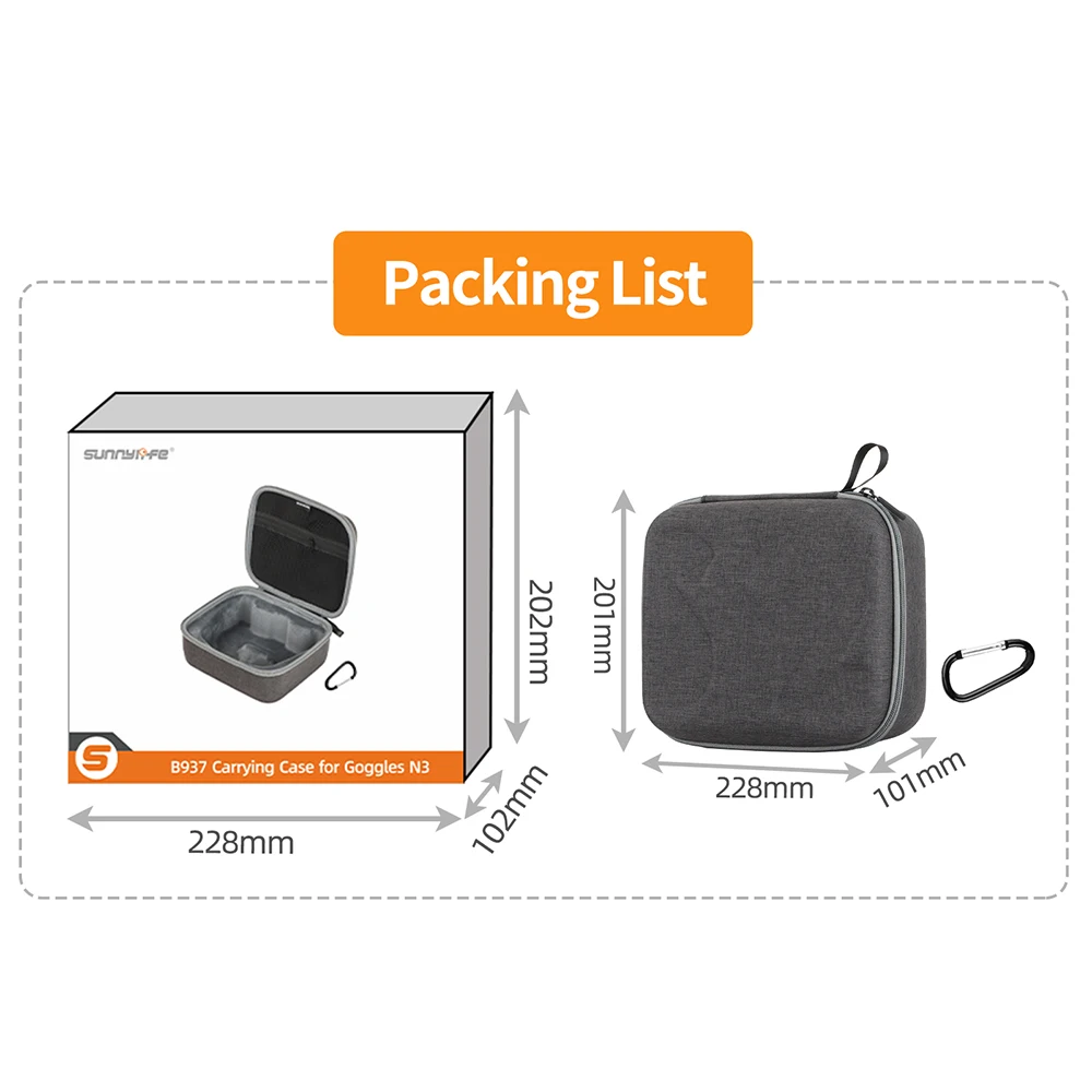 Para dji neo óculos 3 saco de armazenamento para dji neo cinza portátil para dji neo óculos saco autônomo