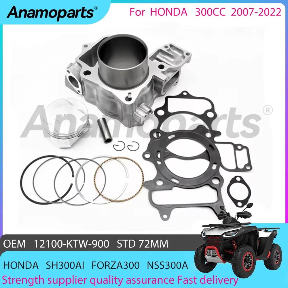 STD 72mm Motorcycle Rebuild Overhaul Engine Cylinder Block Kit for 2007-2022 HONDA SH300i Forza300 NSS300 12100-KTW-900