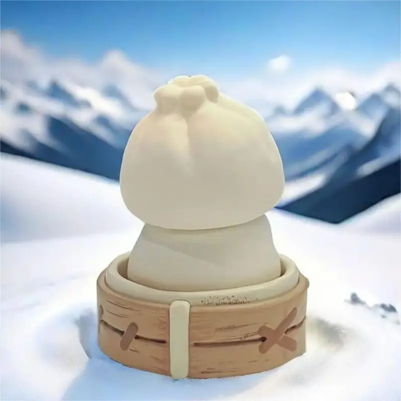 PUCKY The Feast Series Steamed Bun Action Figure Steamed Dumplings Anime Figure Cute Dolls Model Desk Decor Collectible Toy Gift