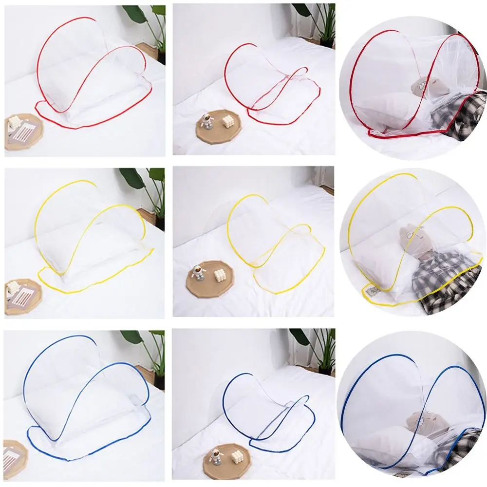 Mini mosquitera plegable Pop-Up de verano, cubierta portátil de cifrado antimosquitos, Control de plagas de cabeza y cara, textiles para el hogar, redes de cama