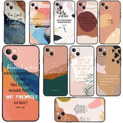 Bible Verse Quotes Case For iPhone 14 12 13 Pro Max mini XS X XR Case For iPhone 14 11 Pro Max 7 8 Plus Full Cover