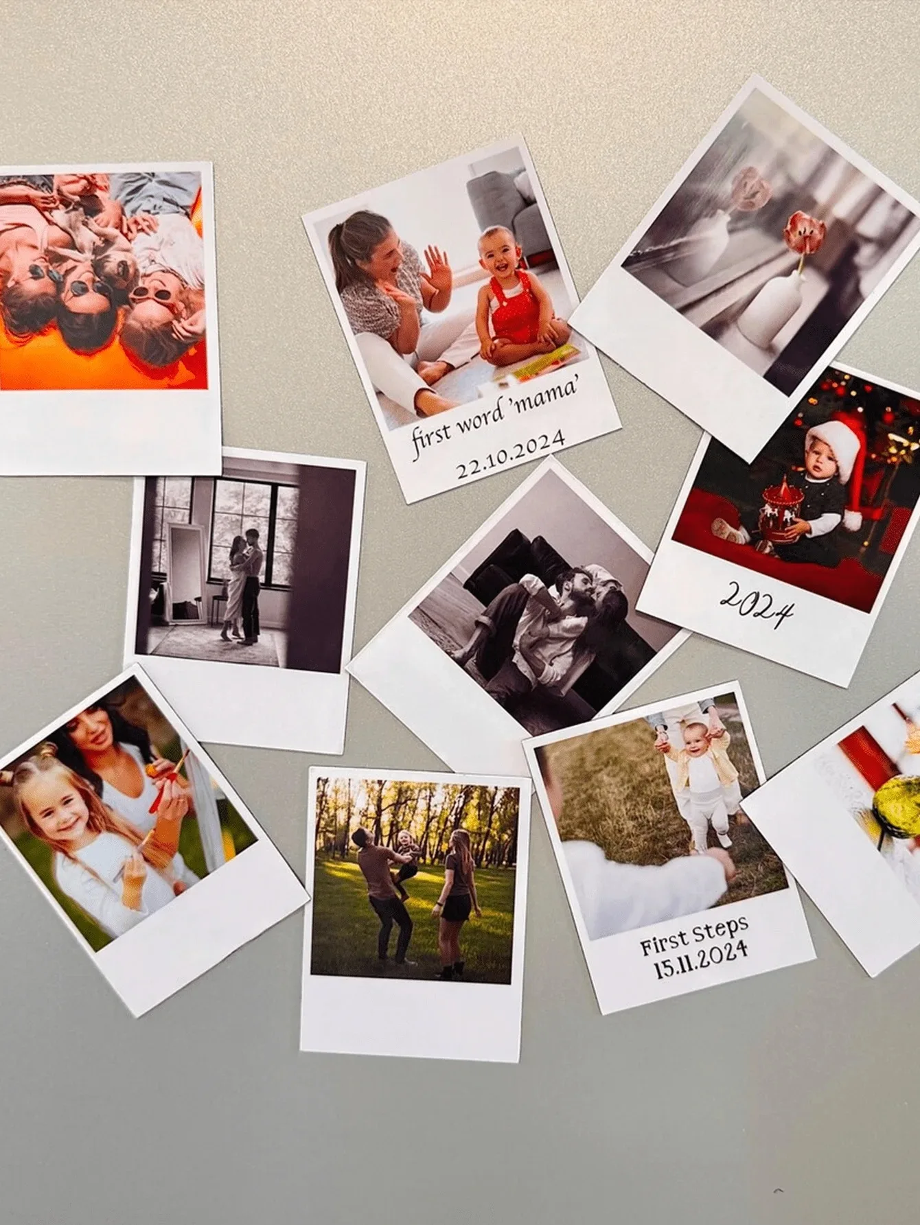 Customized Photo Strips Magnets, Personalized Photo Booth Family Photo Memento Gifts, Engagement Photo Fridge Magnets