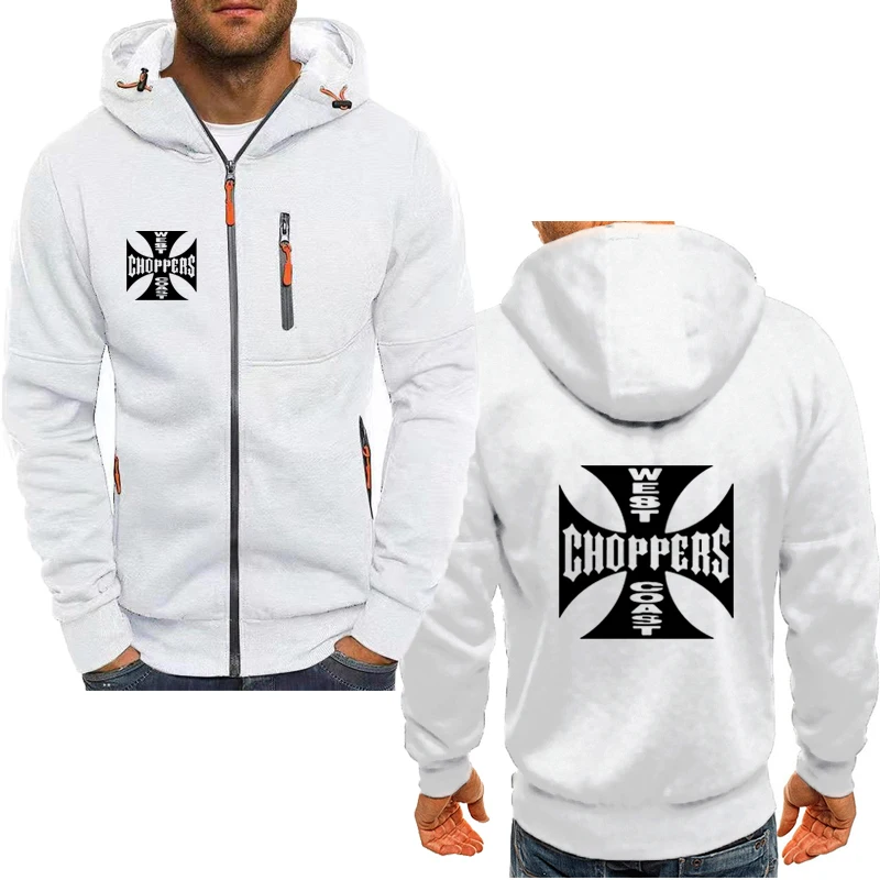 West coast logo print mens Zipper Hoody Streetwear Fashion Hip Hop Men's Cardigan Tops spring autumn new hoodie mens