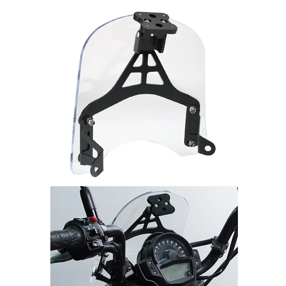 

Motorcycle Windscreen Fit For Kawasaki Vulcan S 650 VN650 2015-2022 2023 2024 Windshield Protector GPS Mount Navigation Bracket