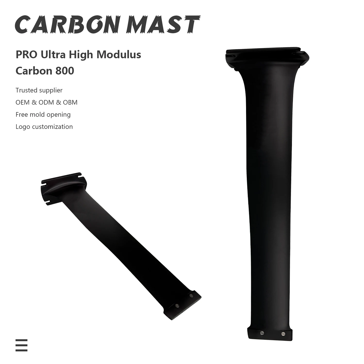 OEM Hydrofoil AXIS Foil UHM 80cm Axis Carbon Mast Ultra PRO 80cm High Modulus 800mm for Kite Surf Foil Board Waterplay Surfing