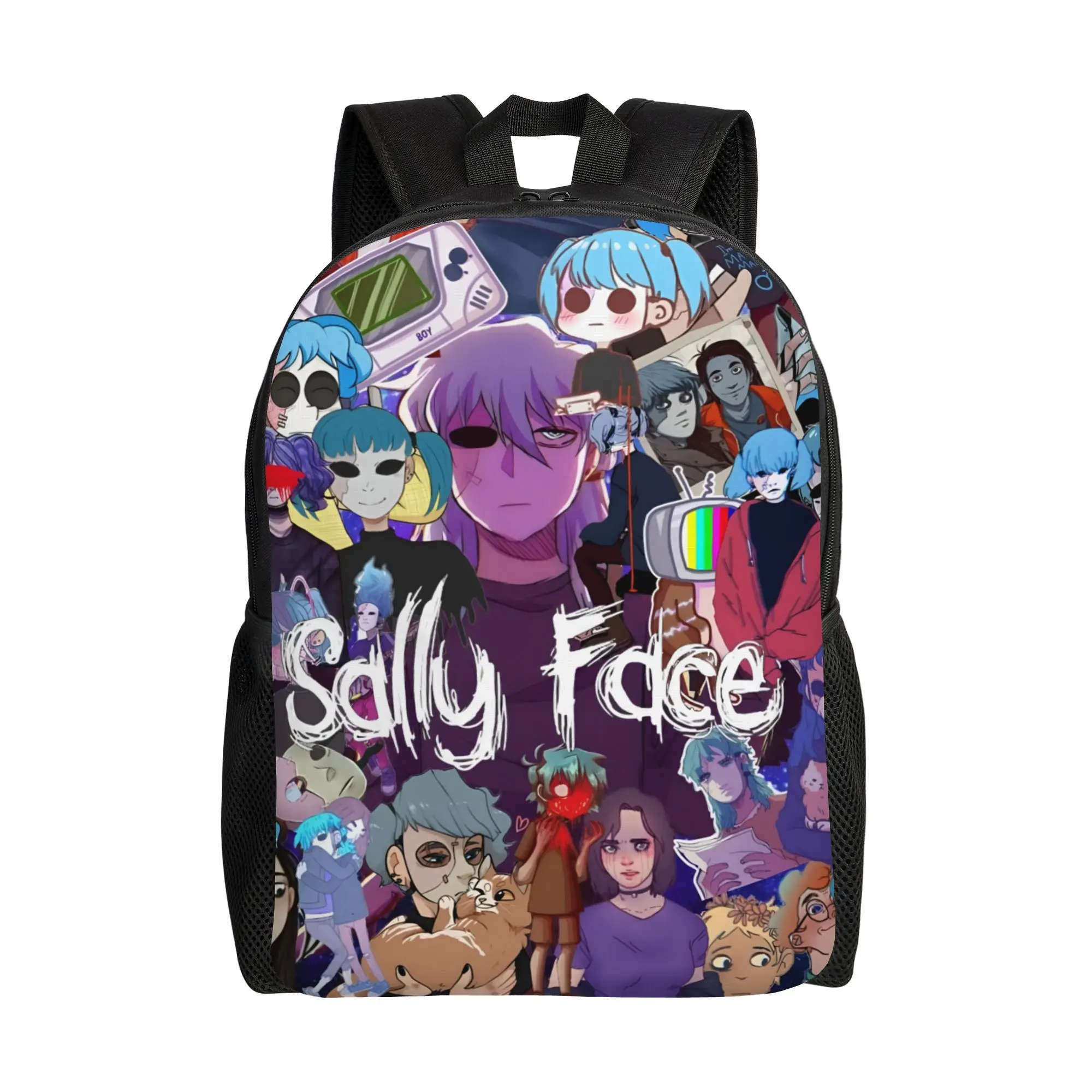 

Custom 3D Print S-Sallyes Face Game Backpacks for Girls Boys Retro Cartoon School College Travel Bags Men Women Bookbag