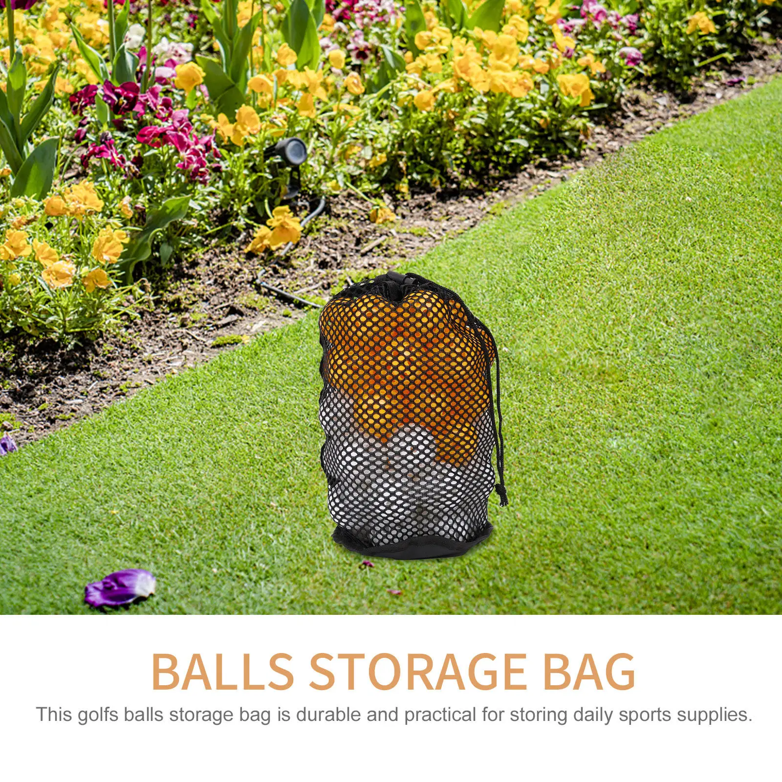 

Сумка для хранения мячей для гольфа, нейлоновая сетчатая сумка износостойкая, большая вместительная сумка для занятий спортом на открытом воздухе, многофункциональный органайзер для мячей для гольфа
