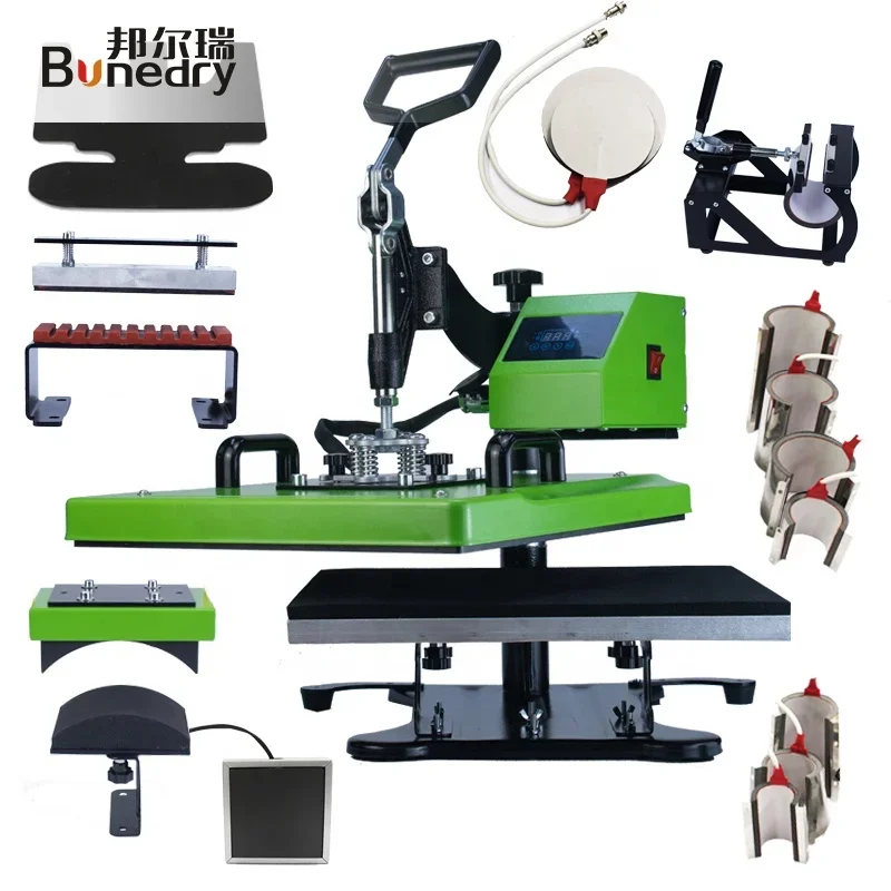 

29*38 Heat Press Machine 15 in 1 Digital Power Box Combo Heat Press 1300W Swing Away Machine Multifunctional Sublimation