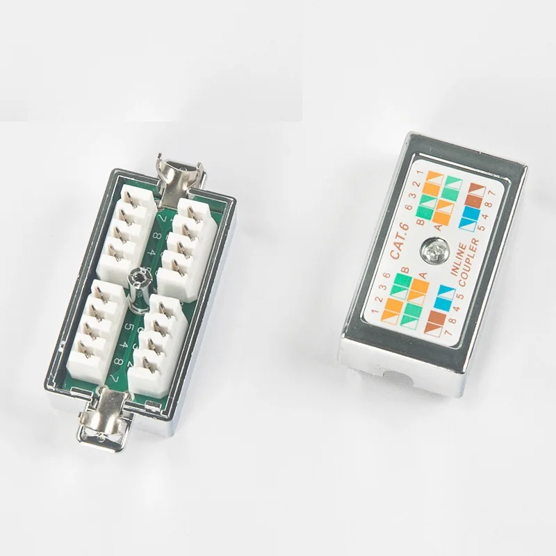 1 قطعة/2 قطعة FGB RJ45 Cat6 صندوق وصلات ، مضمنة Punchdown كرون مقرنة النجار لكابلات شبكة إيثرنت Cat6/Cat5E/Cat5