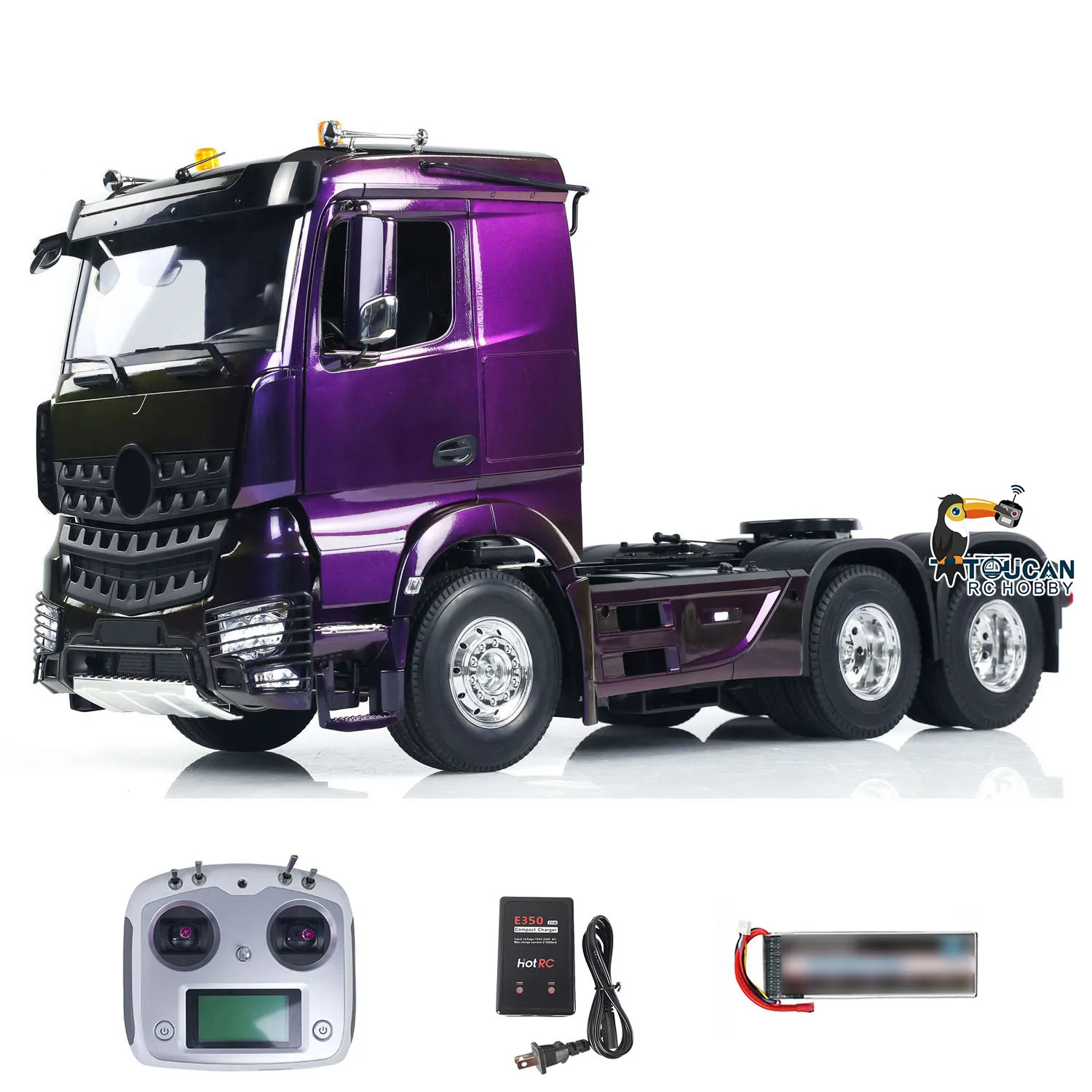 

RTR 1/14 RC Tractor Truck Model 6x4 Remote Control Car 3-speed Gearbox with Sounds Lights Customized Painted Assembled RC Toy