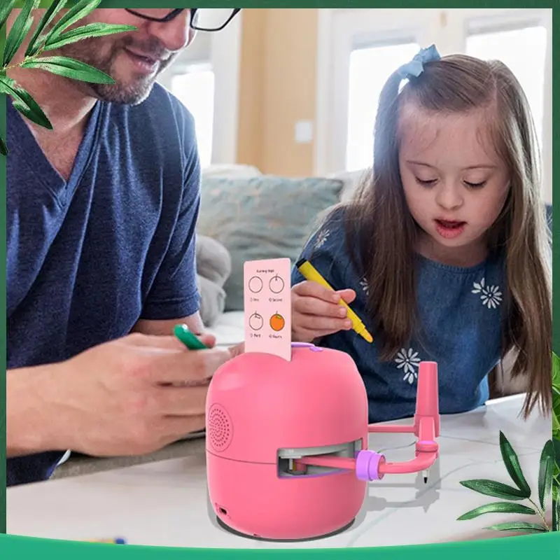 

(NEW) Interactive Educational Drawing Robot Learning Toy With 100 Cards Early Educational Toys For Girl And Boy