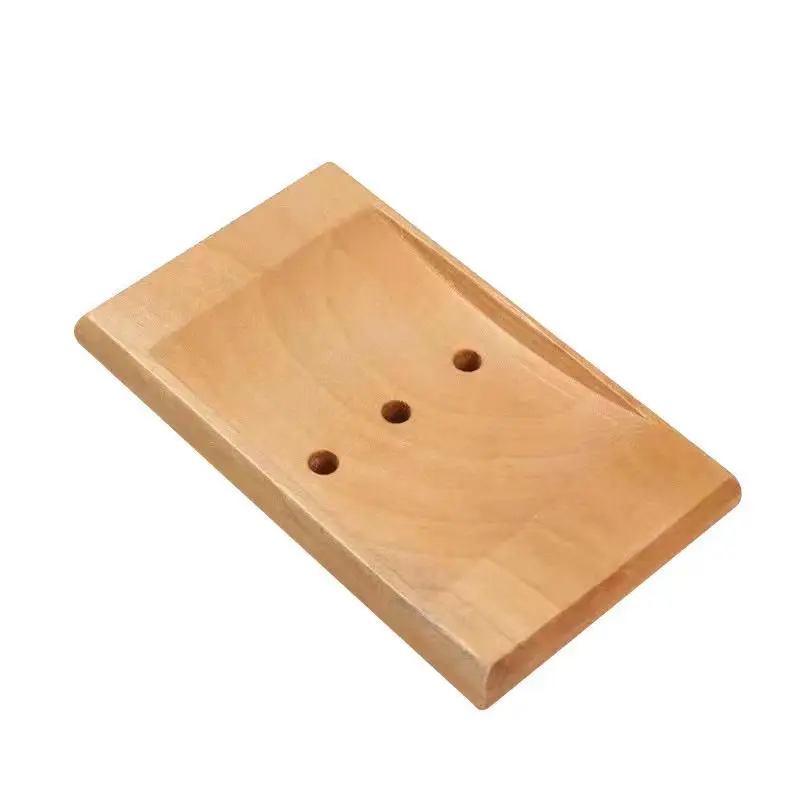 Natural Bamboo Soap Holder for Bathroom, Wood Case Tray, Prevent Mildew Drain Box, Bathroom Washroom Tools, 11 Styles