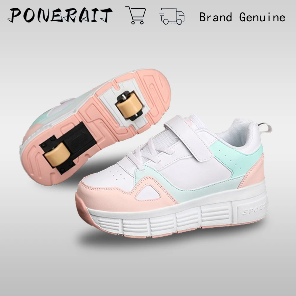 

Съемные роликовые коньки с подсветкой для детей и подростков, дышащие и износостойкие роликовые коньки с 2 колесами, спортивная обувь