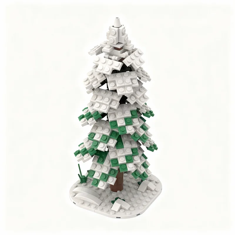 

288pcs MOC Winter Tree Realistic Forest Creator Model Building Blocks Construction Toy Christmas Gifts DIY Creative Idea Brick