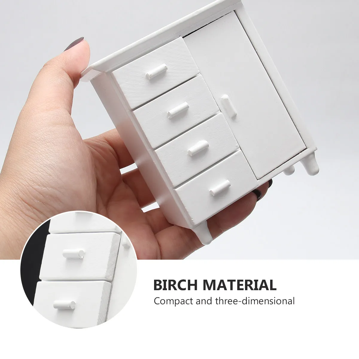

1Pcs Mini Cabinet Decorative Furniture Exquisite Workmanship Miniature Home Ornament Creative Decoration Kids Room Accent