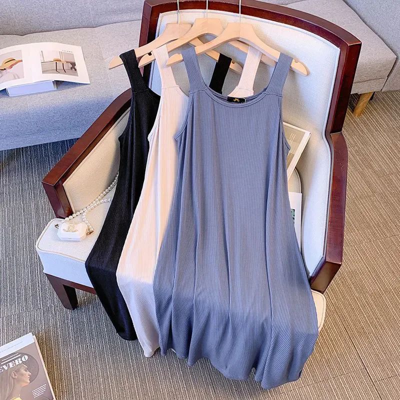 Vestido longo sem alças f plus size, elástico, solto, cobertura de barriga, base, vestido confortável, respirável, verão