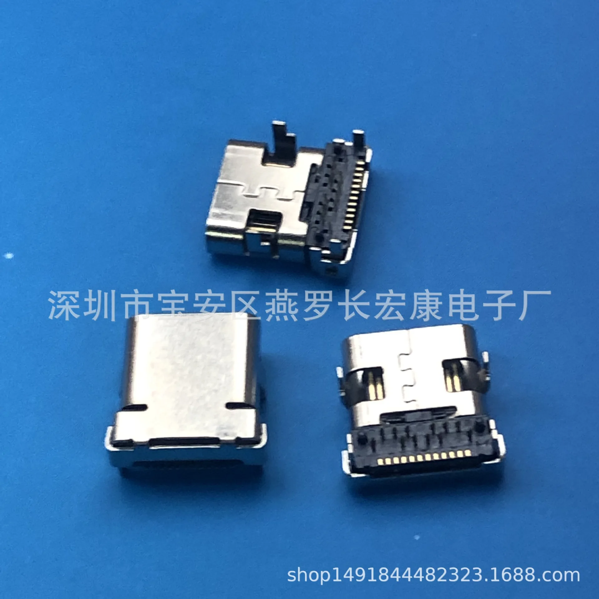 For TYPE-C 24Pin female seat, front plug and rear stick DIP + SMT four-pin plug board L = 8.65/10