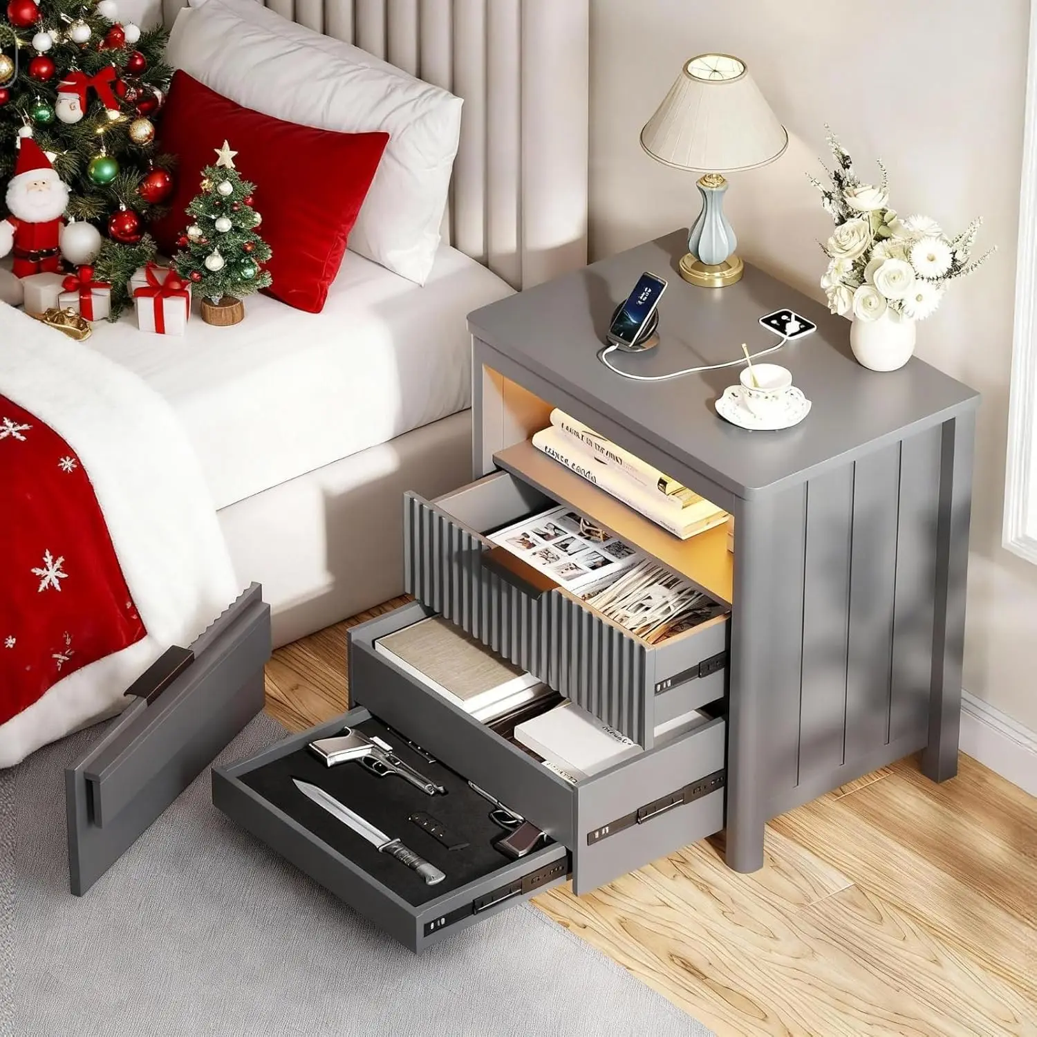 24" Led Nightstand …