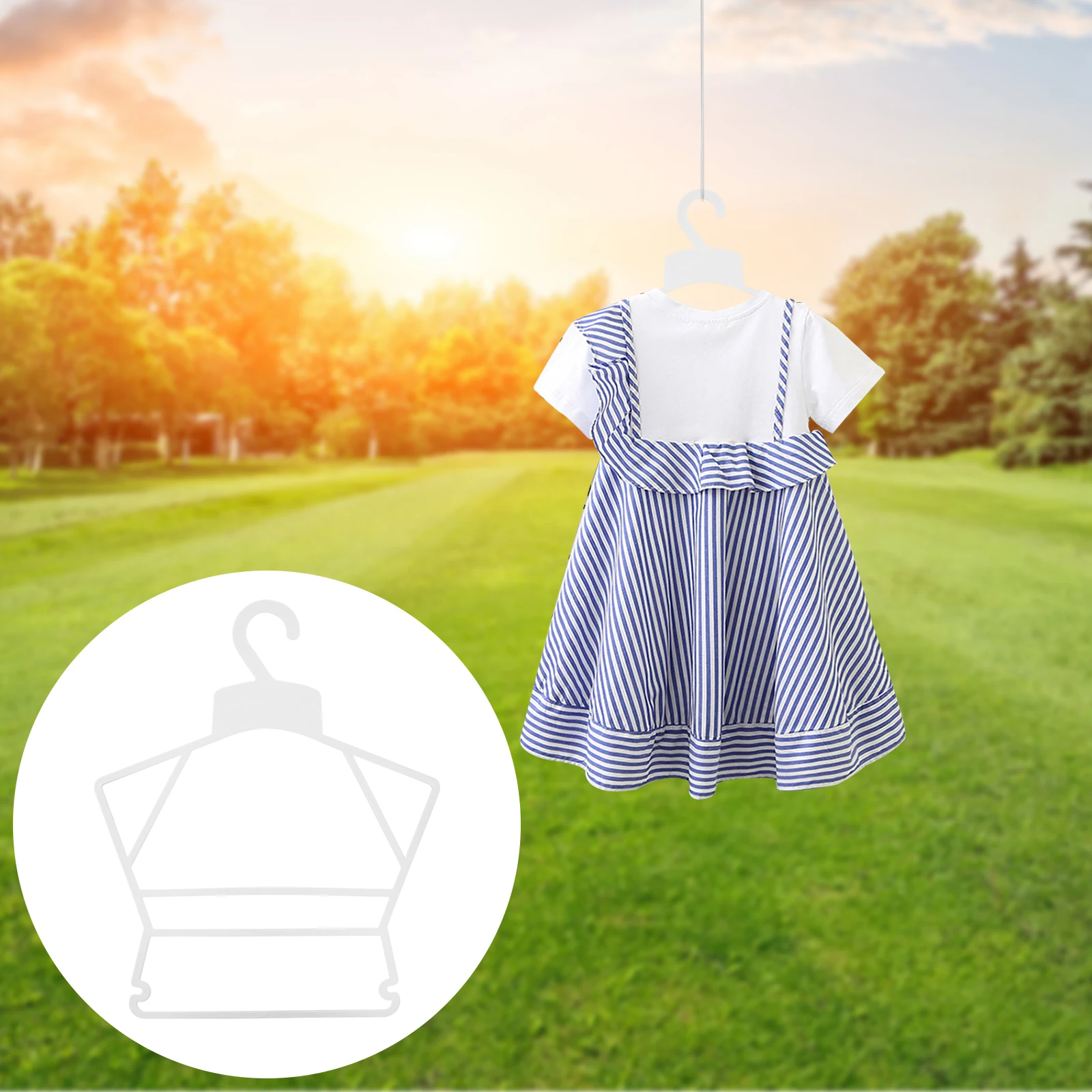 

10Pcs Plastic Hangers Clothes Hanger Set Smooth Burr-Free Hangers for Shirts Coats Swimsuits Fast Drying