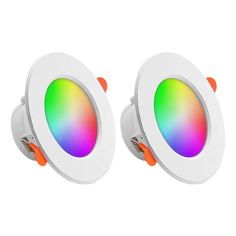 1-10PCS 10W Smart LED Downlight Bluetooth Ceiling Lamp RGB CCT Lamp APP Remote Control Color Changing Light for Google Alexa Hom image 3