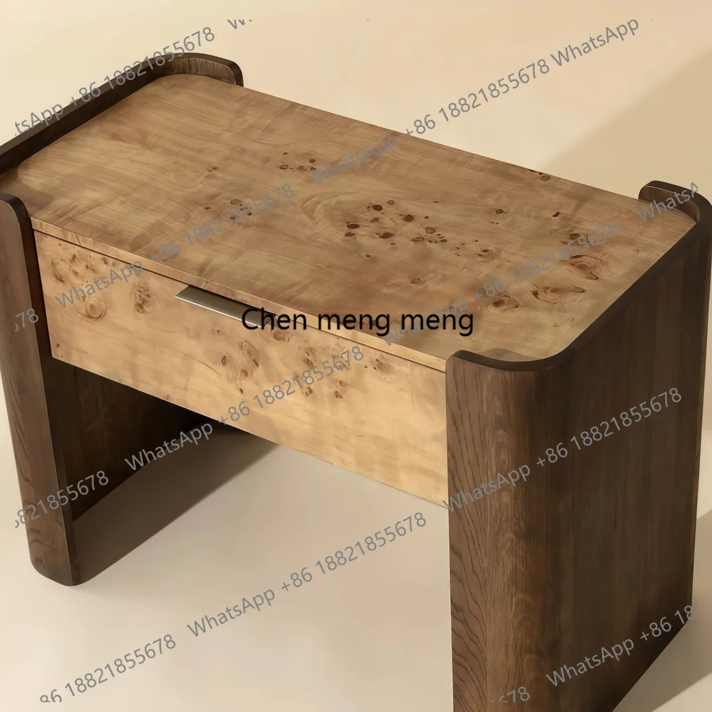 C456 طاولة بجانب السرير إيطالية بسيطة مصنوعة من الخشب الصلب وغرفة النوم بجانب السرير وطاولة بجانب السرير بنمط شجرة الورم