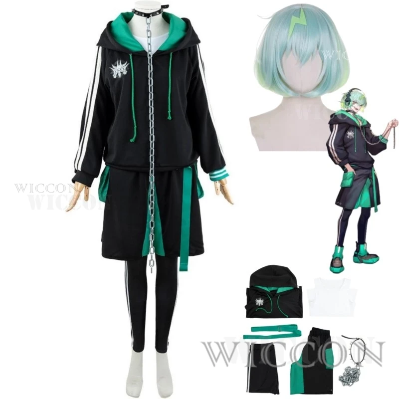 Anime Game Paradox Live Mikoshiba Kenta Cosplay Costume Wig Hip-hop Style Sportswear Pullover Hoodie Man Woman Carnival Suit