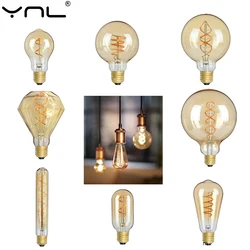 Retro Edison LED Bulb Lights E27 220V 4W Vintage Industry Loft For Home Decor G125 Love C35 ST64 A60 G80 G95 T185 T45 Bulb Lamps