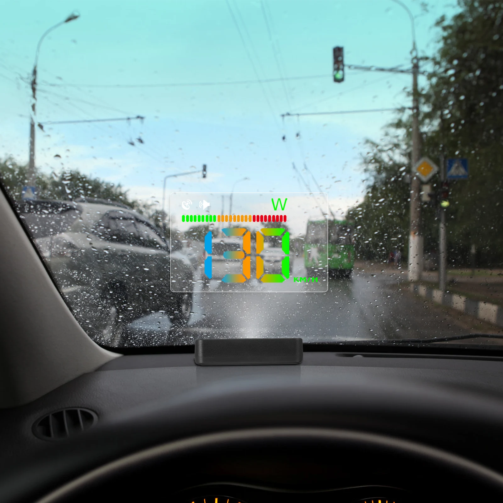 

2pcs Reflective Film 160x120 High Definition Display Durable PET Static Car Monitor Head-Up Windscreen Protective Screen