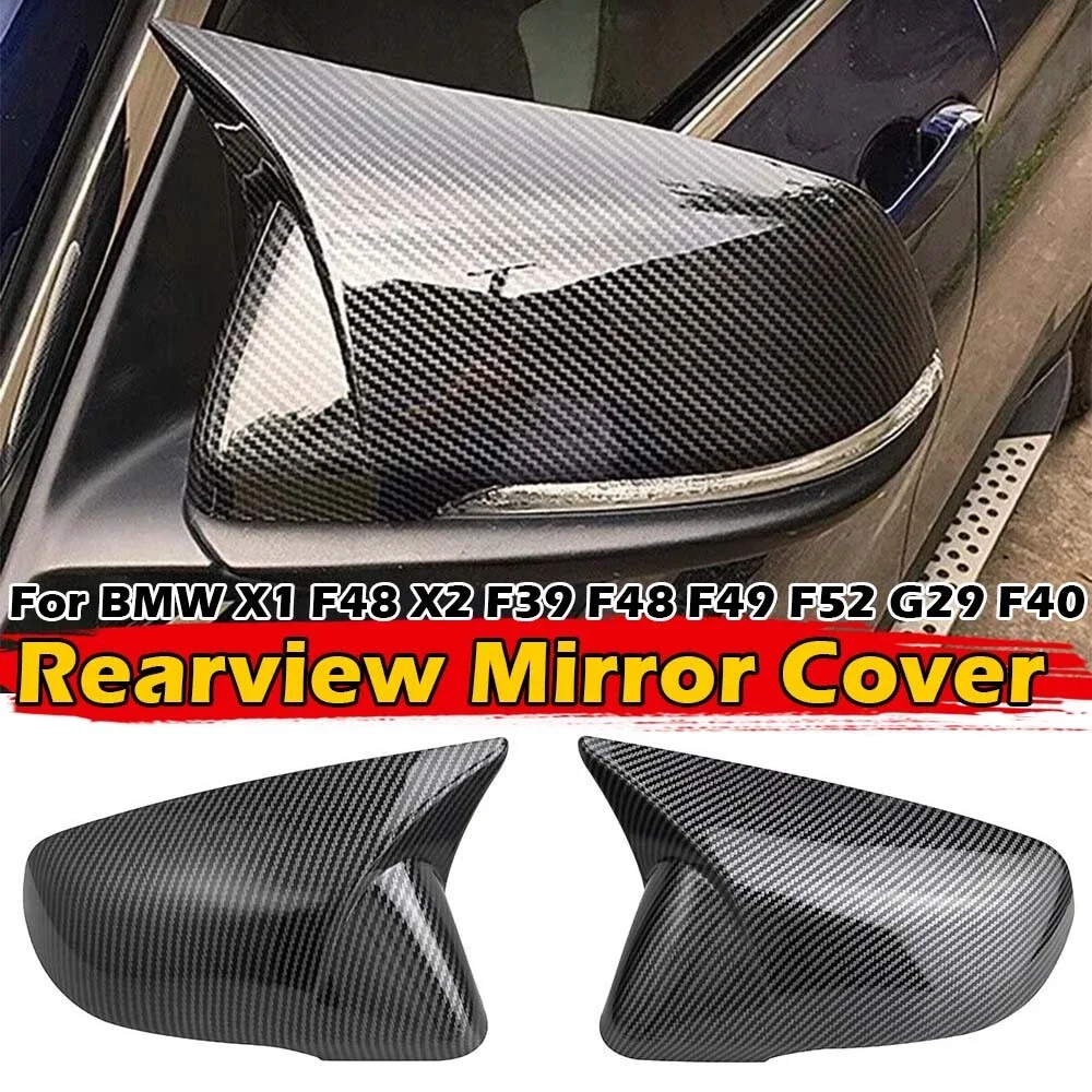 Para bmw x1 f48 x2 f39 z4 g29 f45 f46 f52 f40 toyota supra 2x adesivo de carro espelho retrovisor capa asa tampa exterior caso guarnição