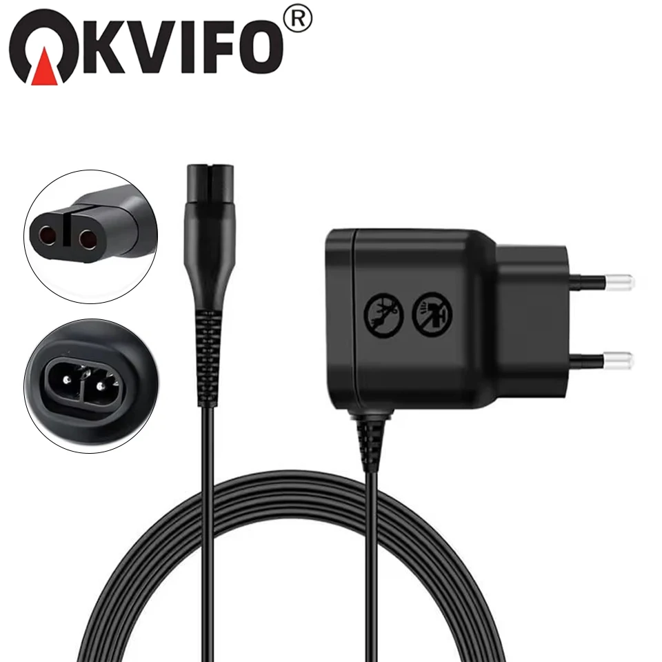 KVIFO EU Plug 4.3V A00390 Charger Power Cord Adaptor For Philips Norelco OneBlade QP2520 QP2521 QP2523 QP2510 QP2511 Shaver