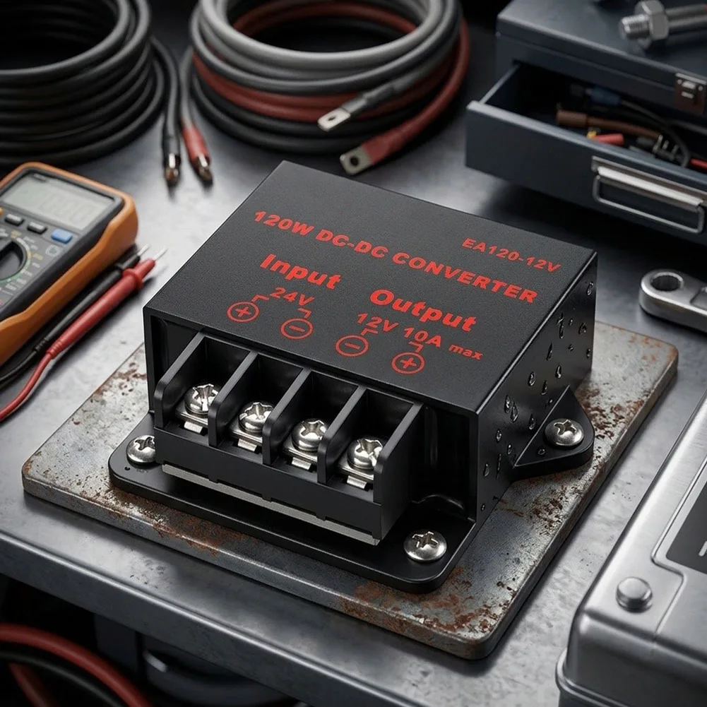 For Tight Engine Compartments DC Step Down Regulator 10A Power Supply 12V Step Down Converter Wide Input Voltage Range