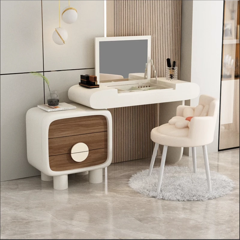 منضدة الزينة الحديثة الرخيصة أوروبا الإضاءة التخليص الأبيض دولاب الزينة أدراج الملابس البريد ماكياج الأثاث غرفة نوم