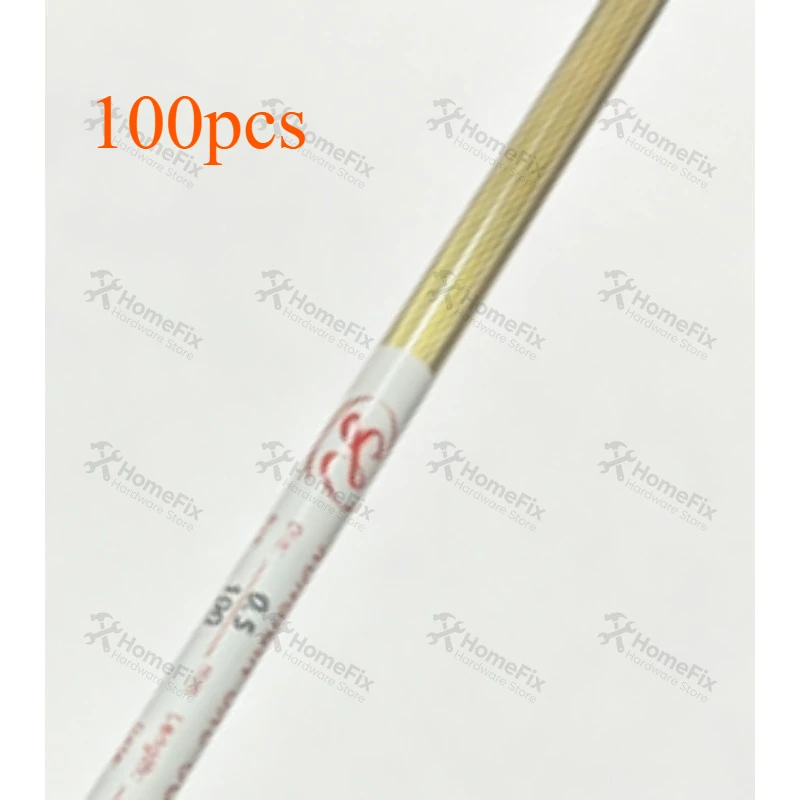 100pcs Single Hole Brass Electrode Tube 500mm Length OD0.3-1.5mm EDM Drill Pipe for Electrical Discharge Machine