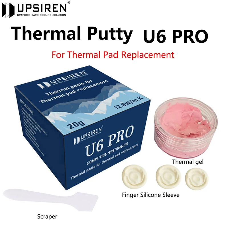 UPSIREN Thermal Putty U6 PRO For VGA GPU IC Processor Rapid Cooling Thermal Pad Replacement Heat Blocking Putty High Performance